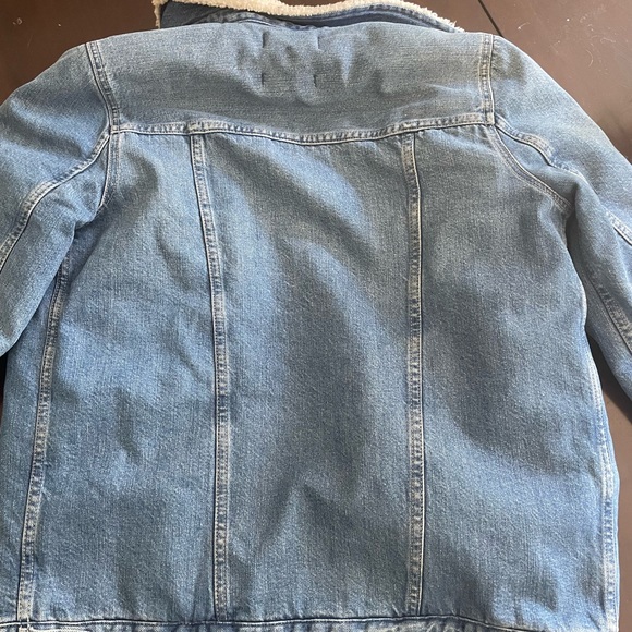 Madewell Sherpa lined trucker denim jacket size small - Picture 3 of 4